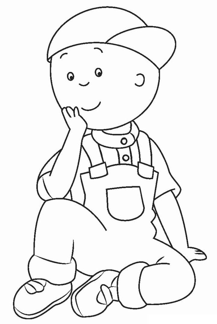 Caillou Sourit coloring page