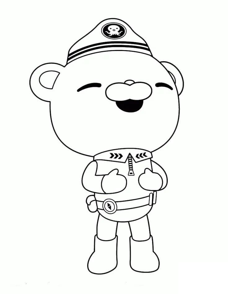 Capitaine Barnacles Octonauts coloring page