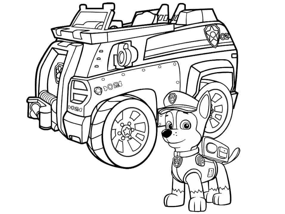Coloriage Super Patrouille Mighty Pups Ruben Bulldog Dessin Pat Patrouille  La Super Patrouille à imprimer