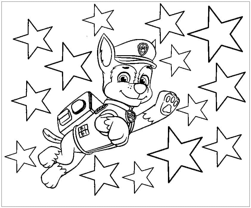 Chase Pat Patrouille 1 coloring page