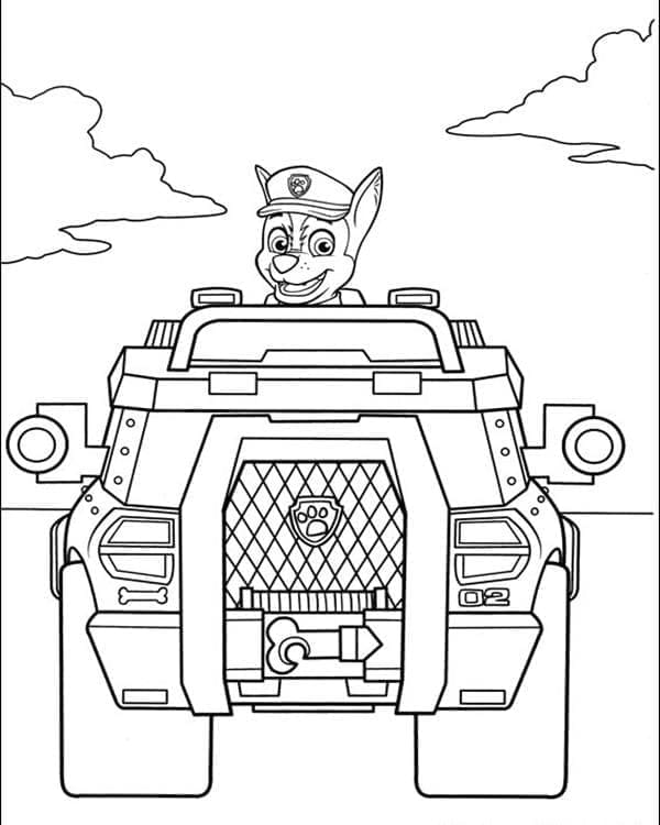 Chase Pat Patrouille coloring page