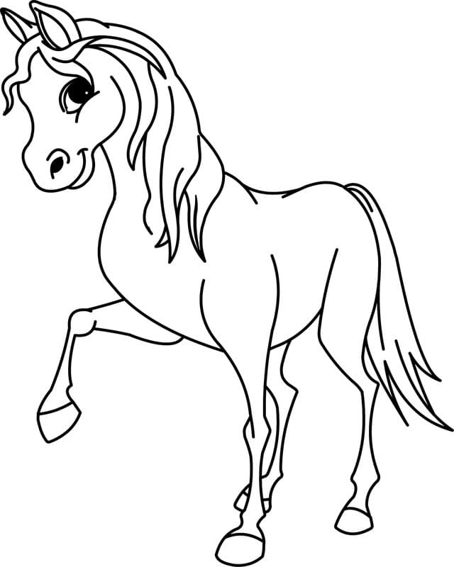 Cheval 2 coloring page