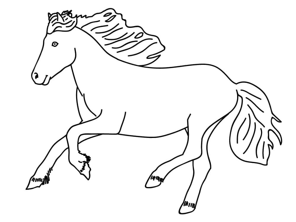 Cheval 5 coloring page