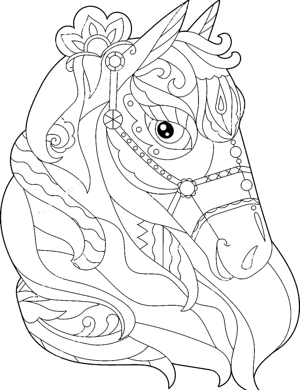 Cheval 6 coloring page