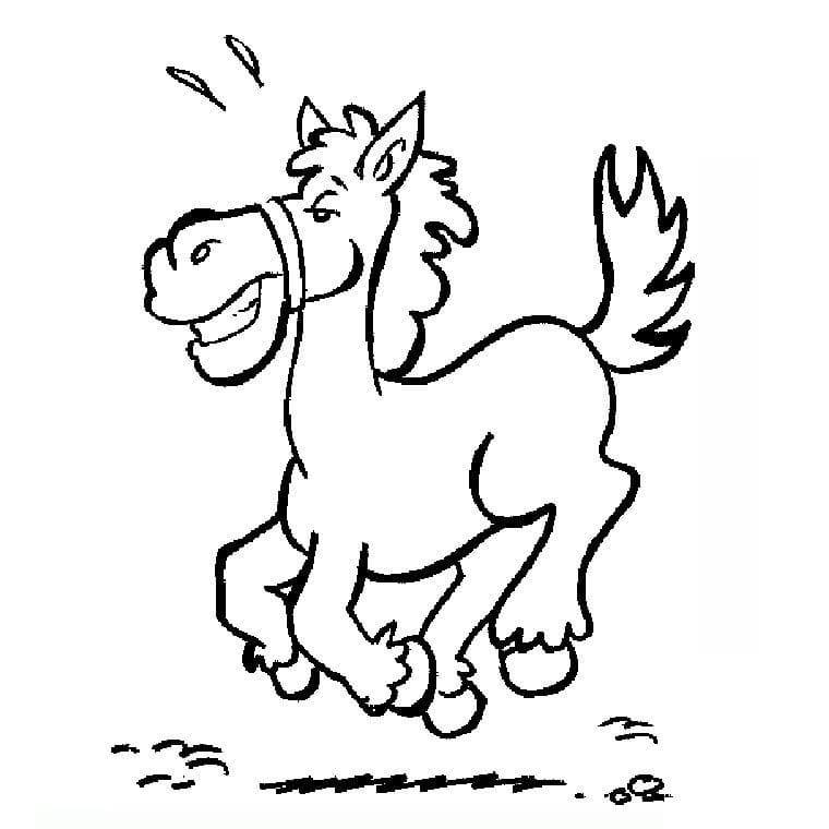 Cheval Drôle coloring page
