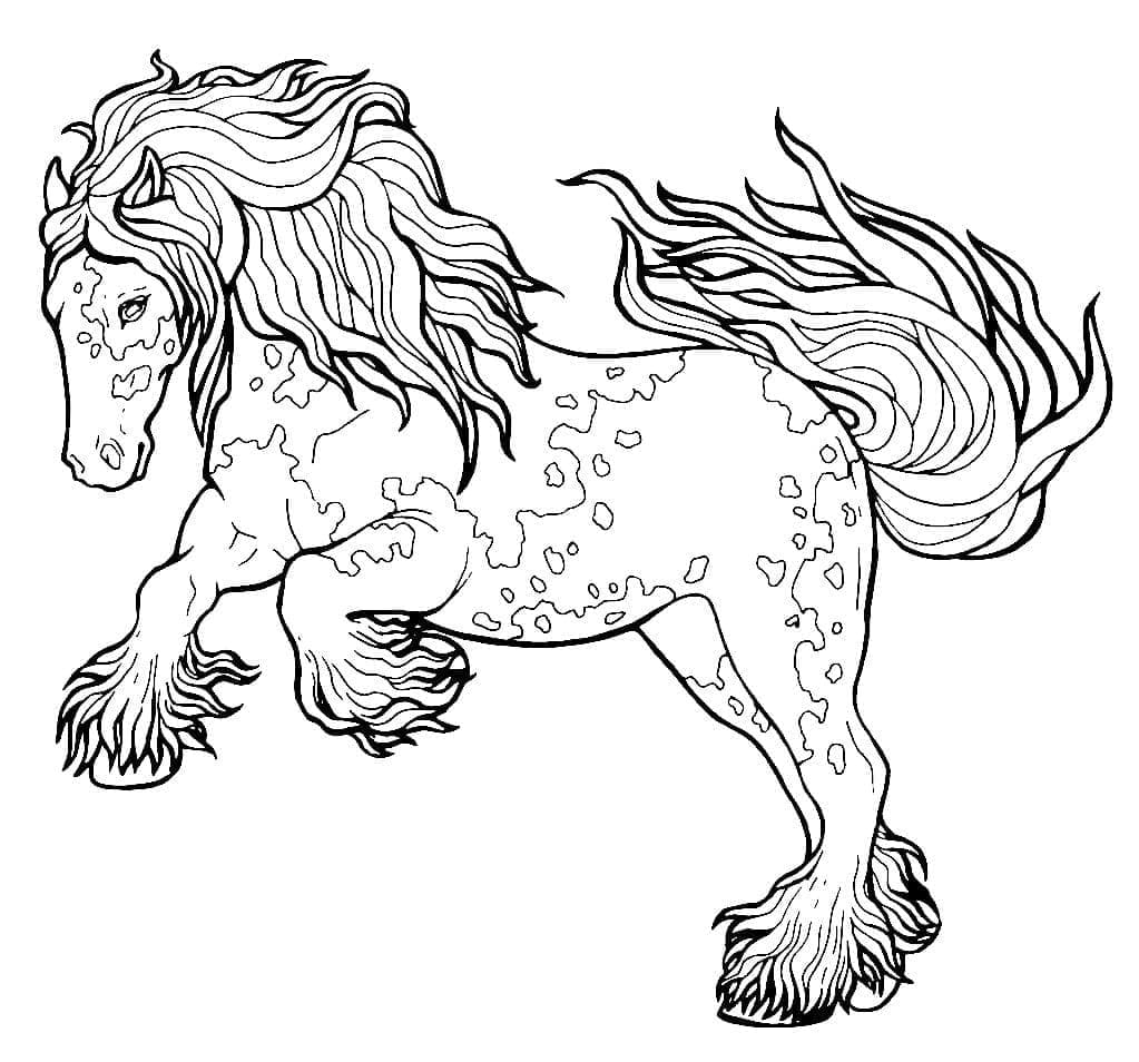 Cheval Incroyable coloring page
