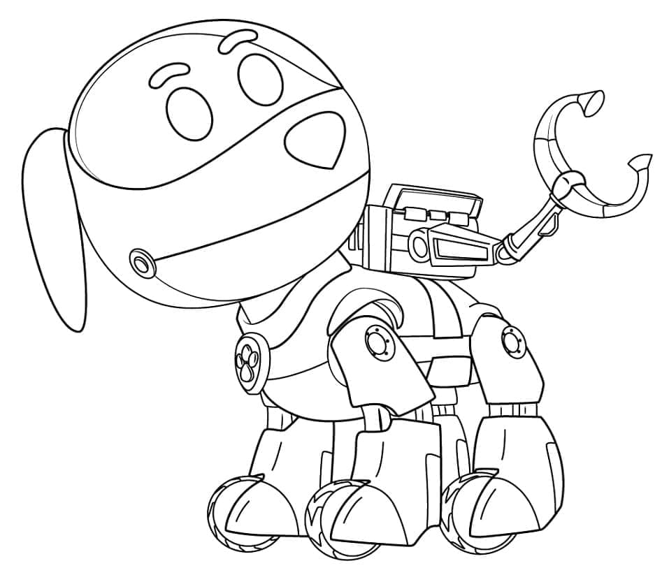 Chien Robot Pat Patrouille coloring page