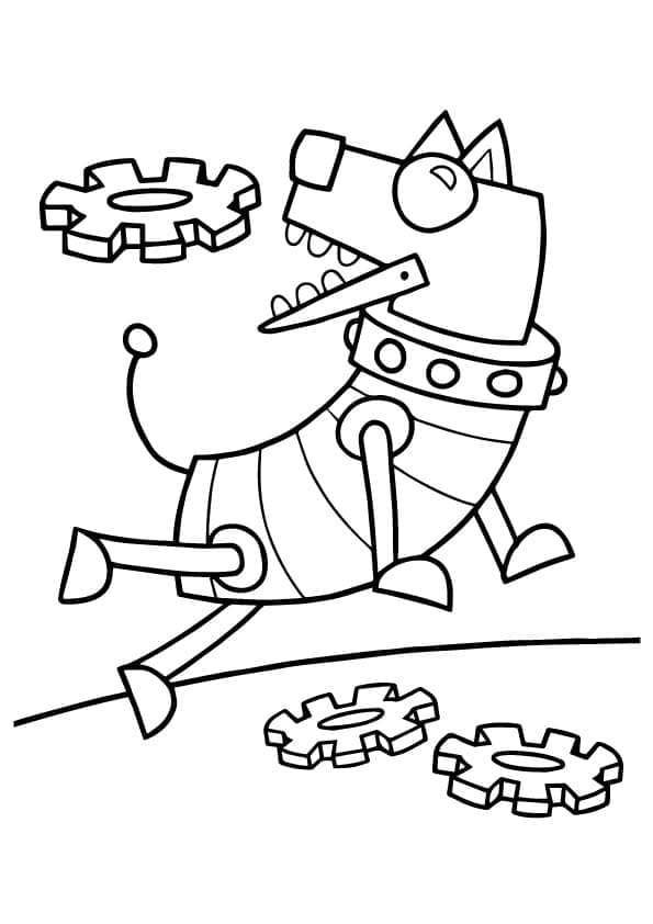 Chien Robot coloring page