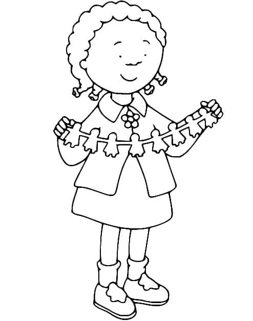 Clémentine de Caillou coloring page