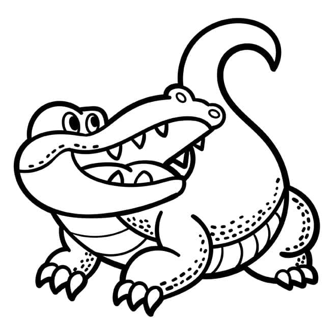 Crocodile Adorable coloring page