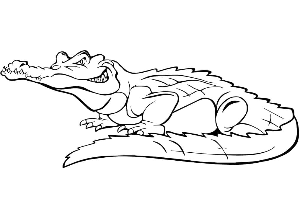 Crocodile Effrayant coloring page