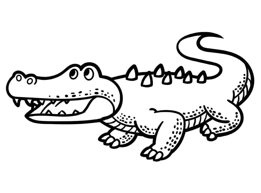 Crocodile Mignon Gratuit Pour les Enfants coloring page