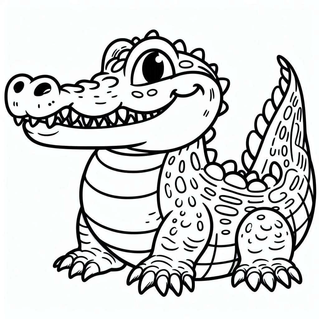 Crocodile Pour Les Enfants De 1 An coloring page