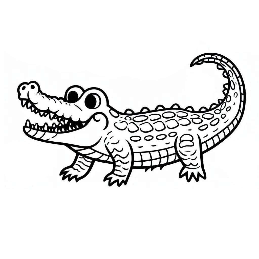 Crocodile Pour Les Enfants De 4 An coloring page