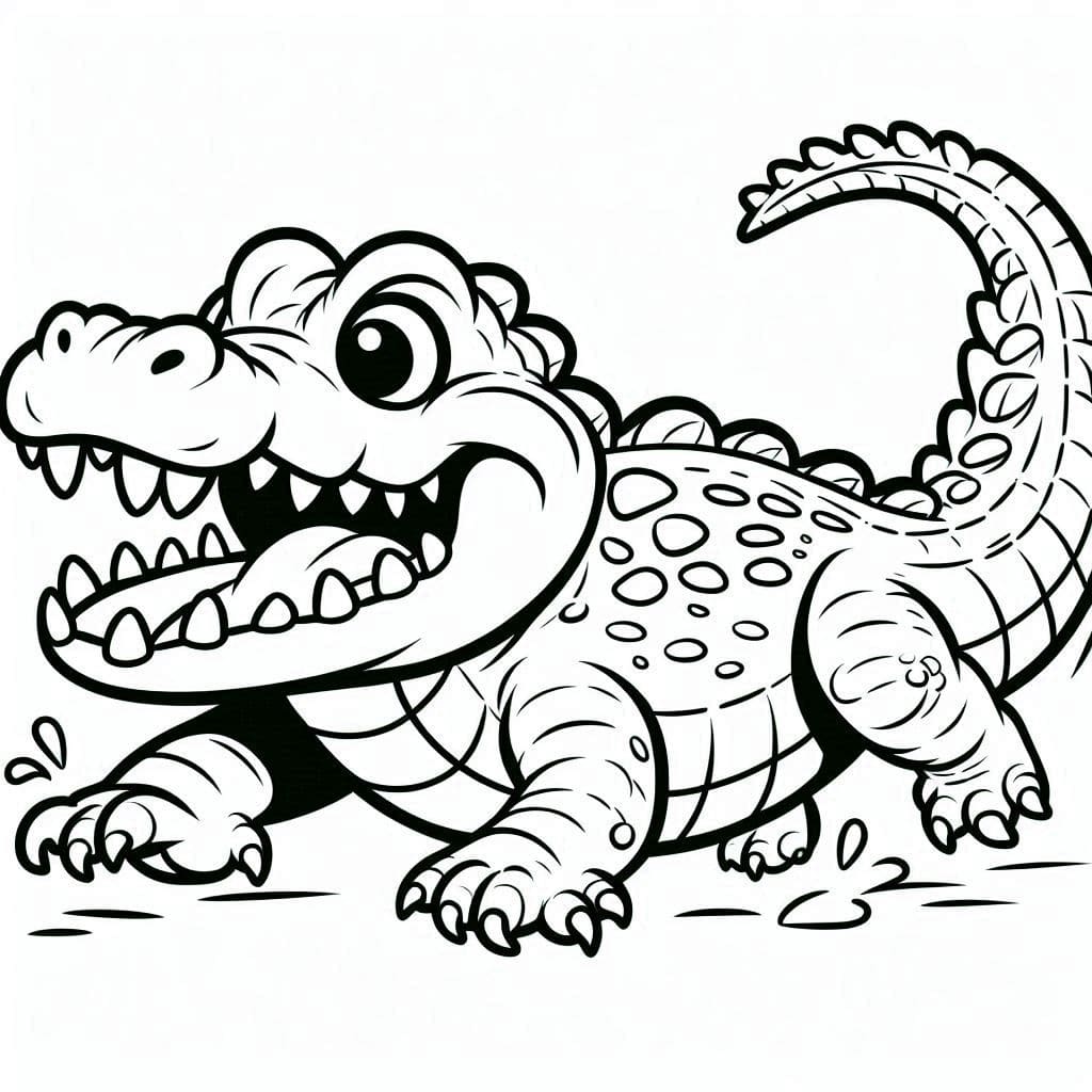 Crocodile Pour Les Enfants De 6 An coloring page