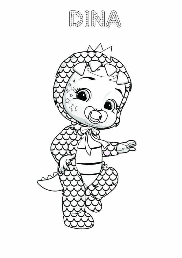 Cry Babies Dina coloring page