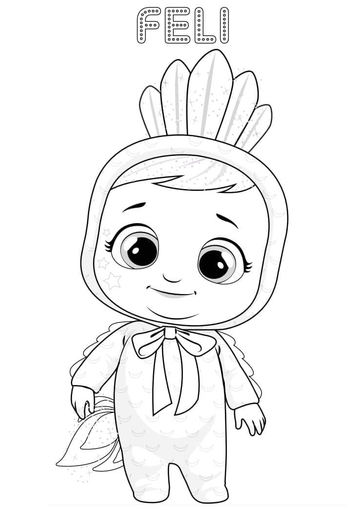Cry Babies Feli coloring page