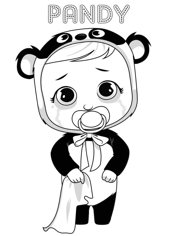 Cry Babies Pandy coloring page