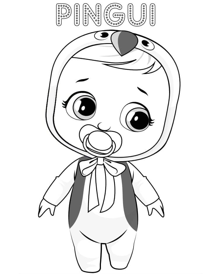 Cry Babies Pingui coloring page