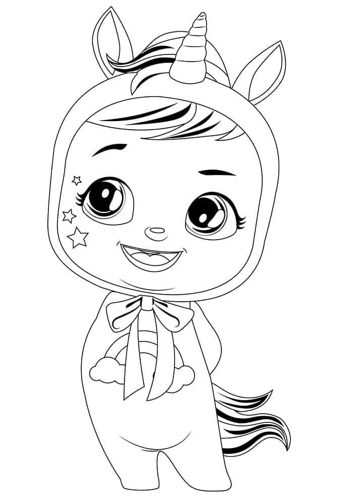 Cry Babies Unicorn Dreamy coloring page