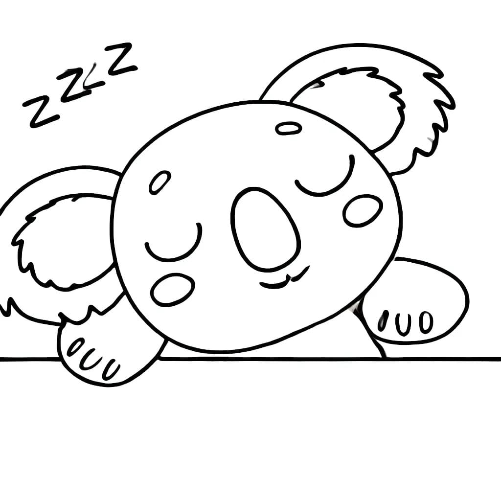 Dessin De Koala Dormir coloring page