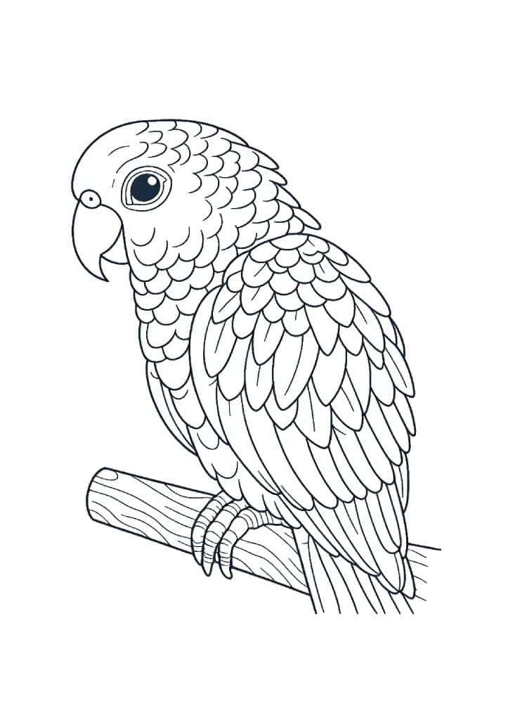 Dessin De Perroquet Imprimable coloring page