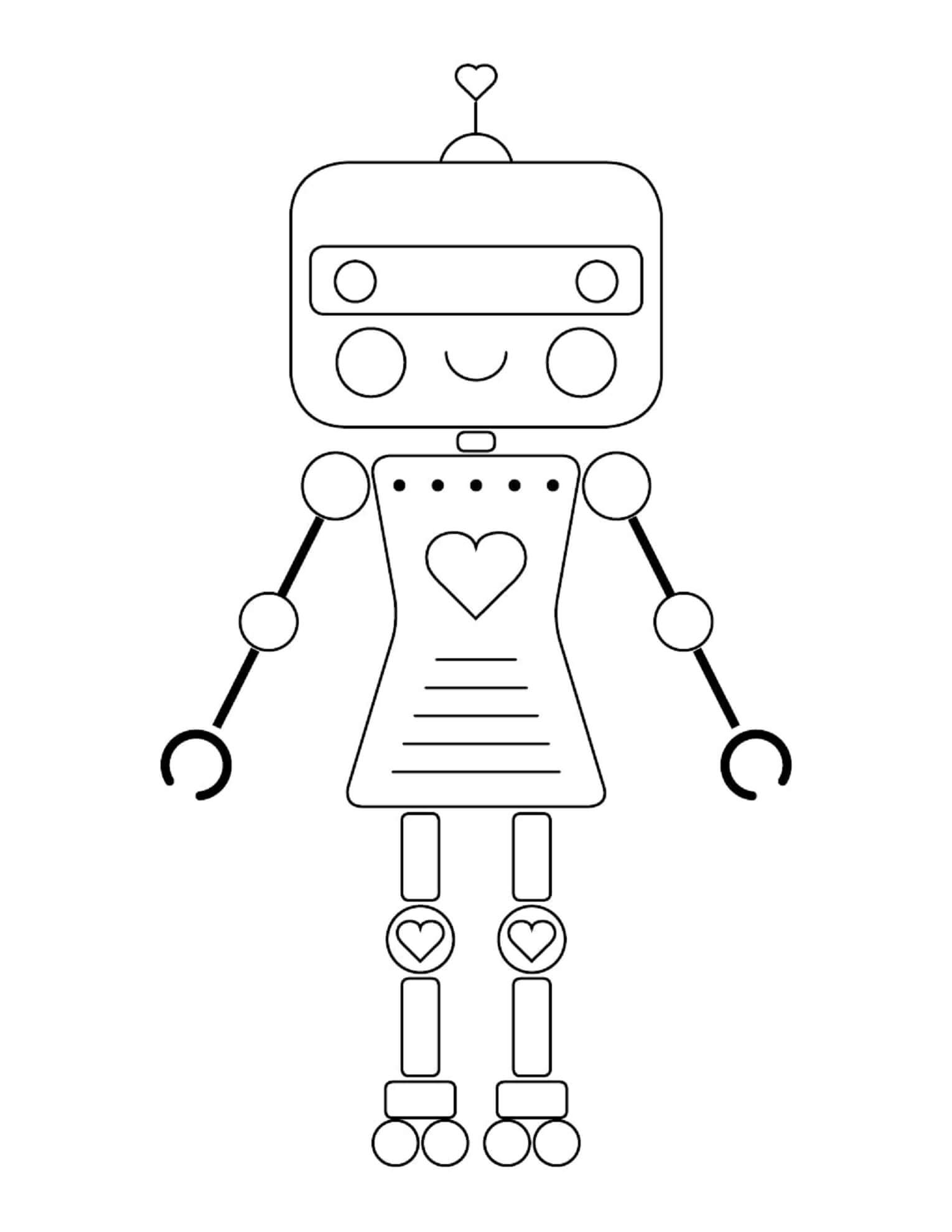 Dessin De Robot Basique coloring page