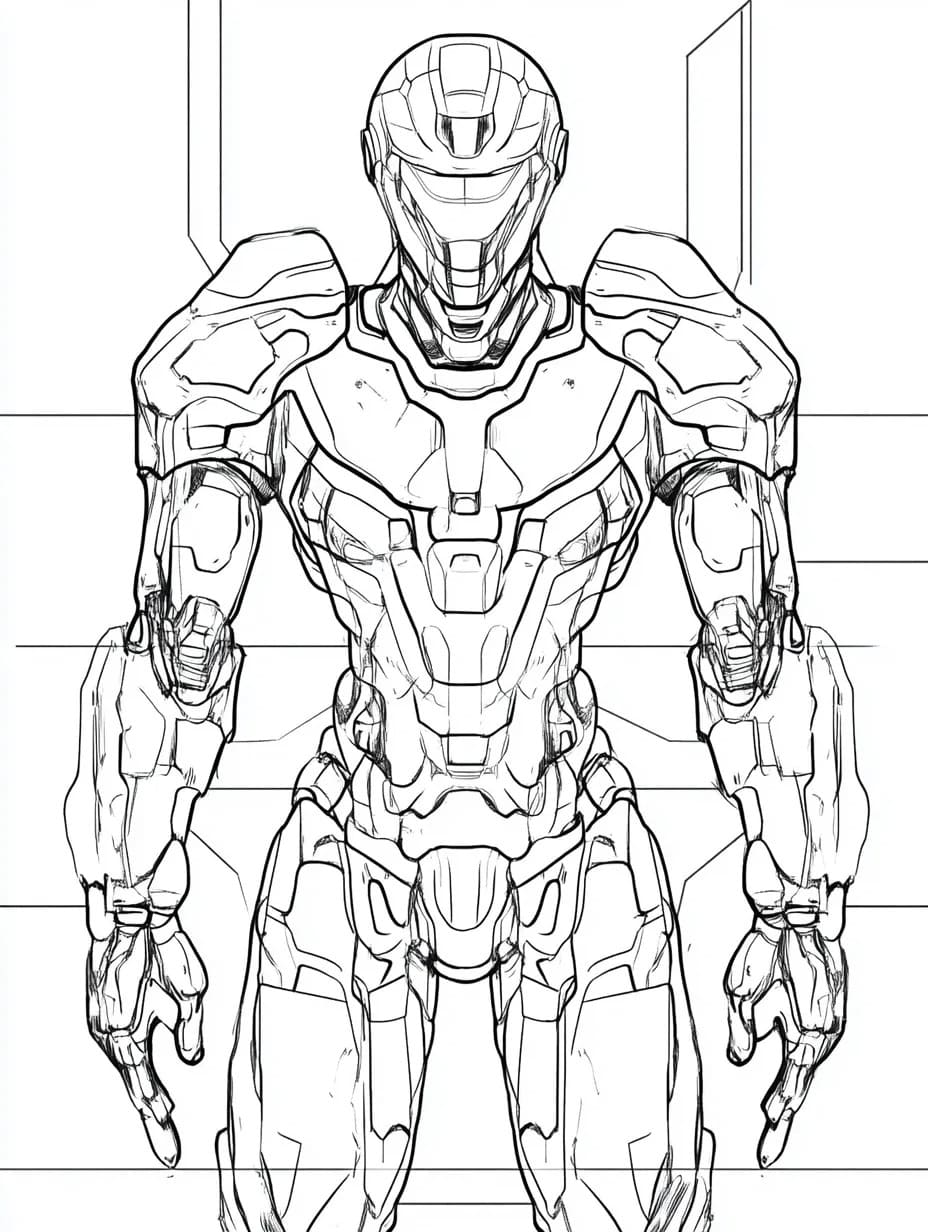 Dessin De Robot Imprimable coloring page