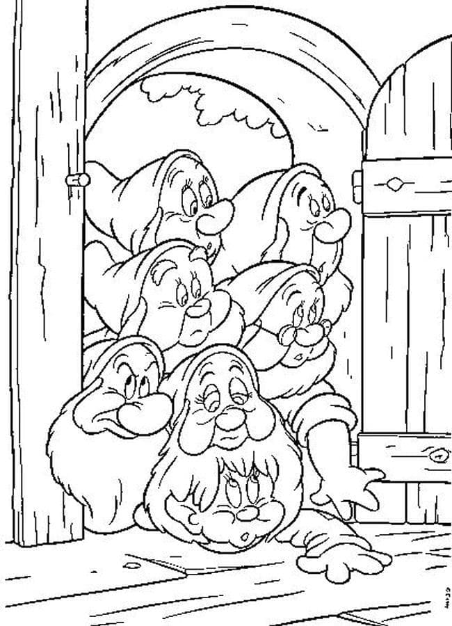 Disney Sept Nains coloring page