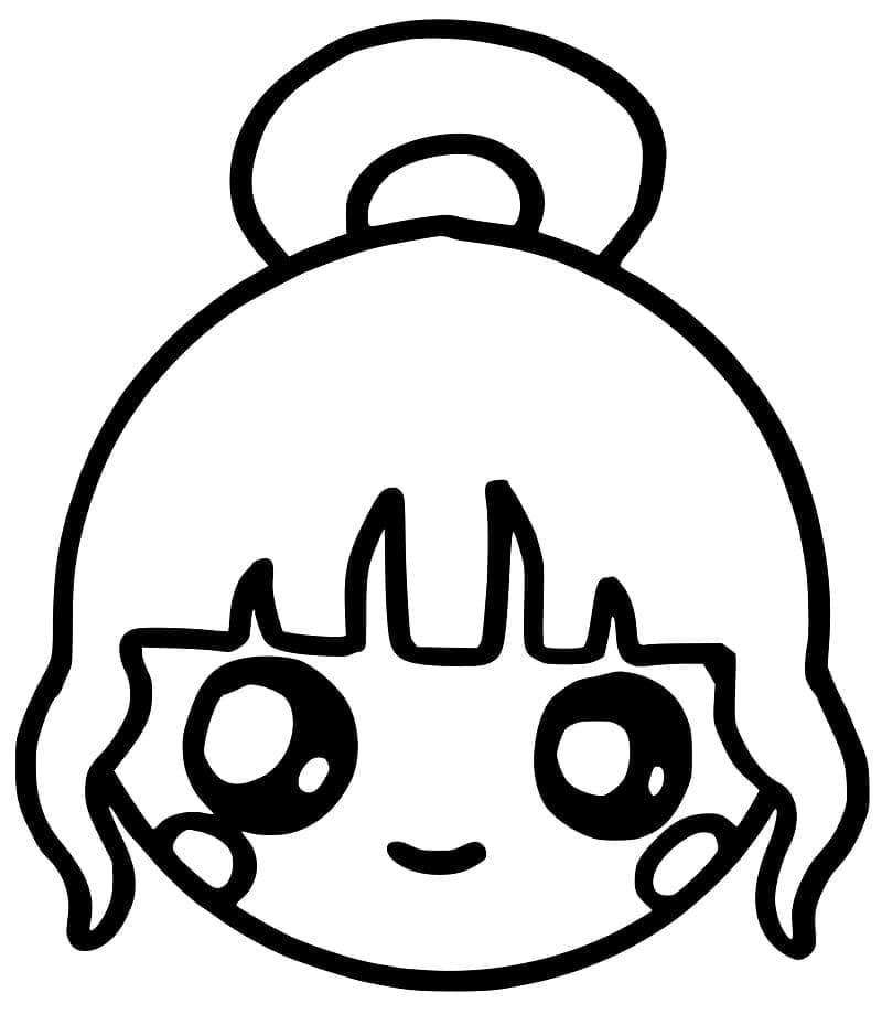 Fille Kawaii coloring page