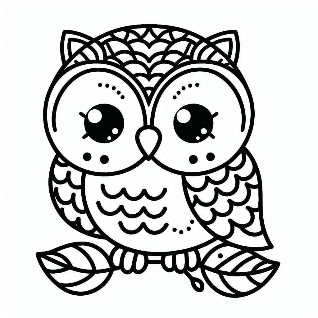 Hibou Pour les Enfants De 3 An coloring page