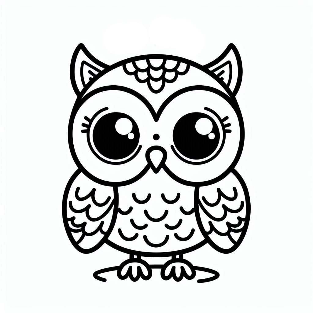 Hibou Pour les Enfants De 4 An coloring page