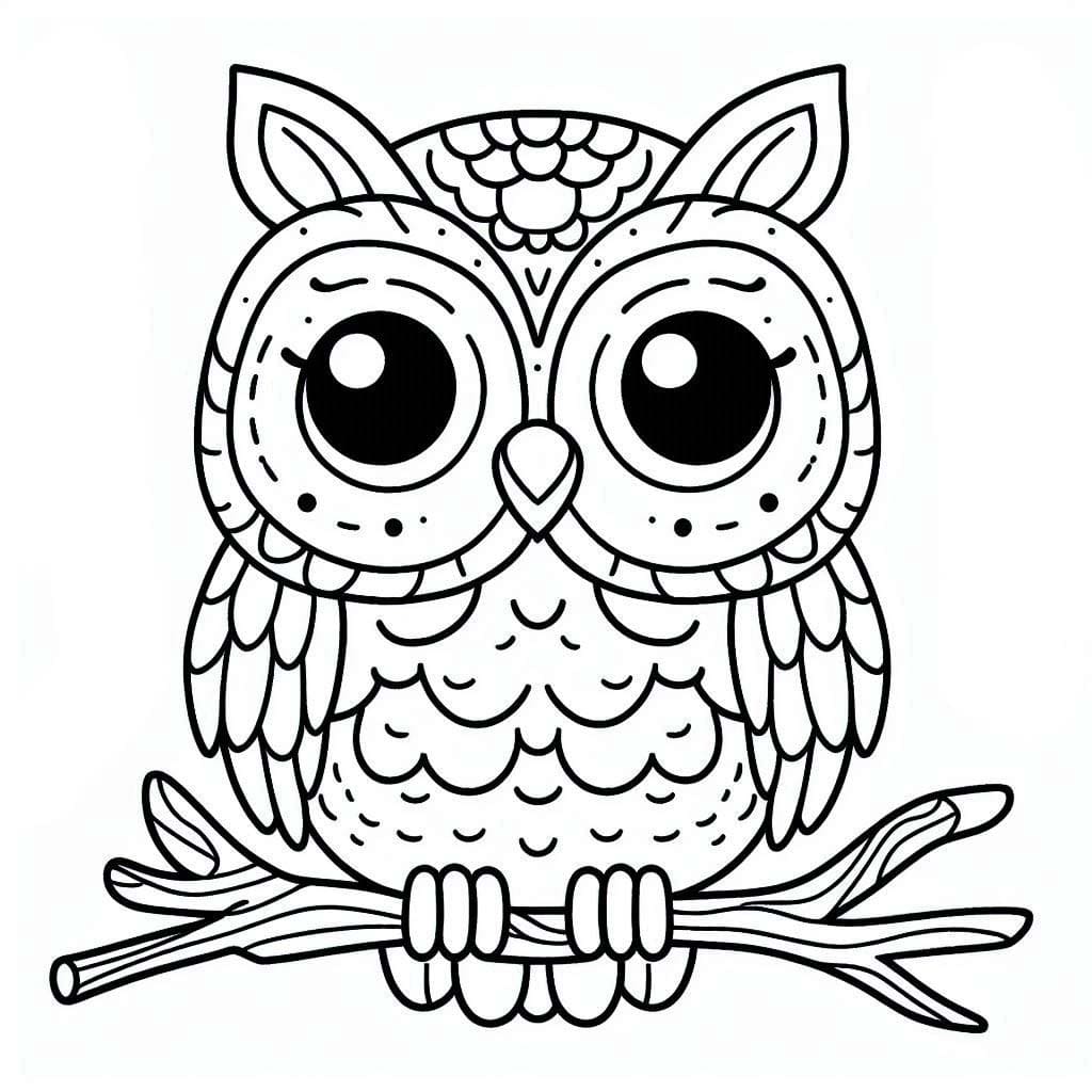 Hibou Pour les Enfants De 6 An coloring page