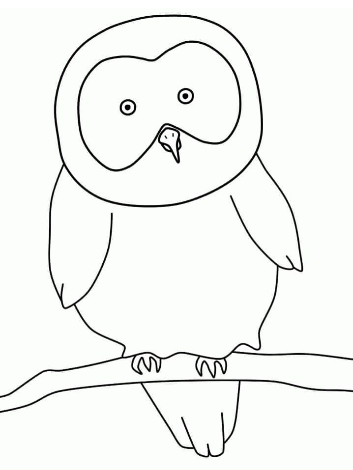 Hibou Simple coloring page
