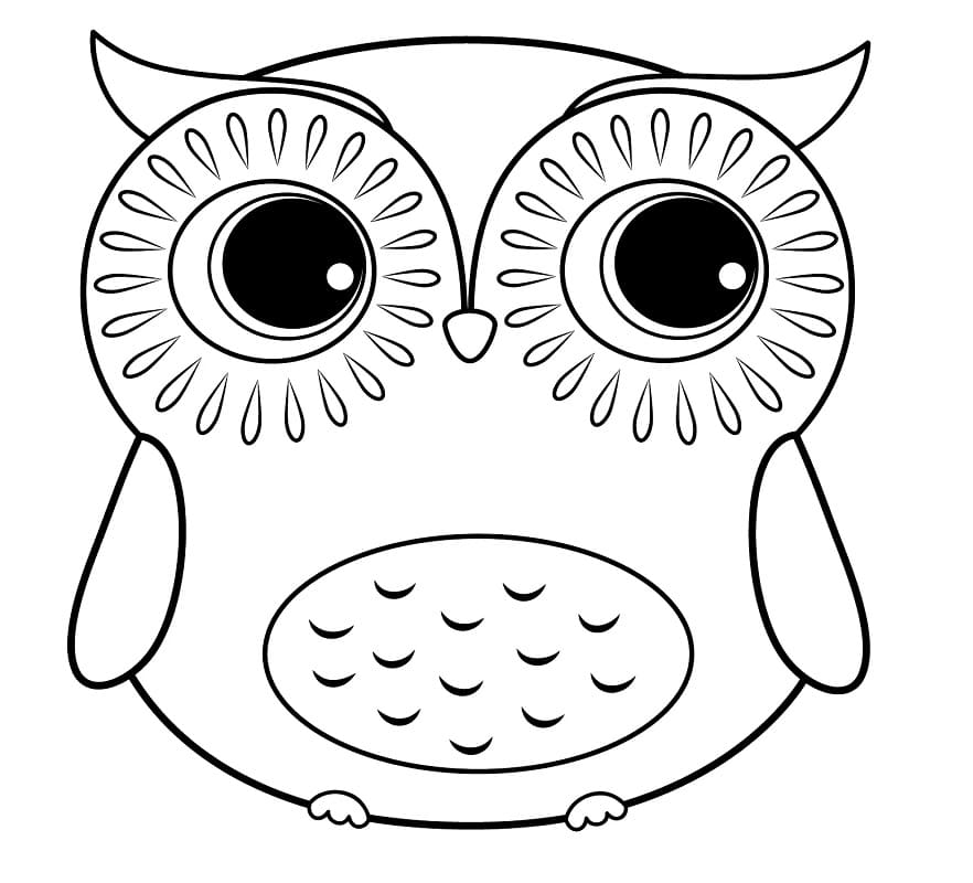 Image De Animé Adorable Hibou coloring page