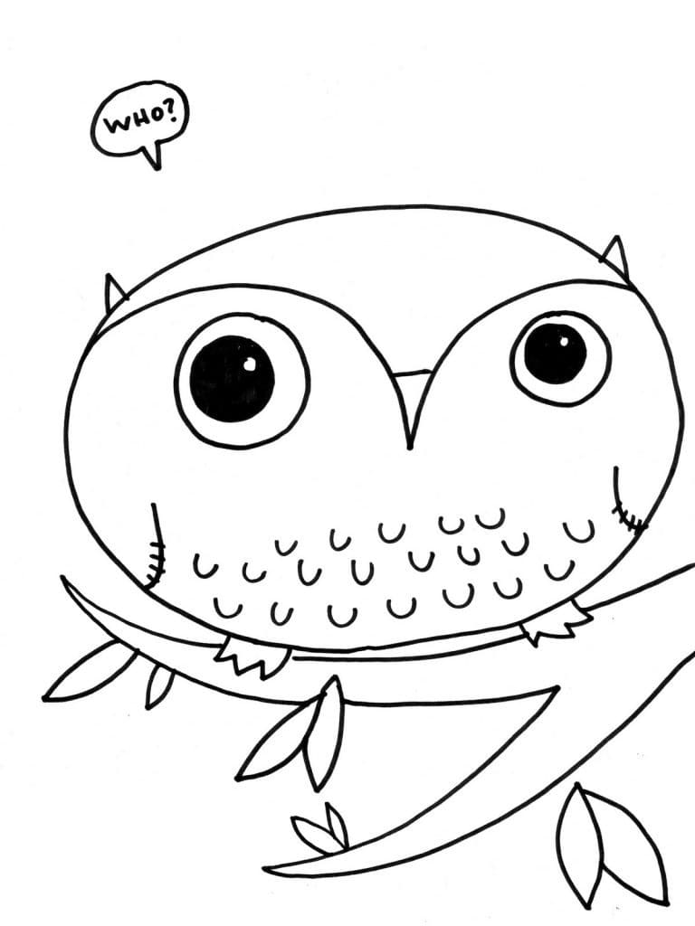 Image De Hibou Bébé Mignonne coloring page