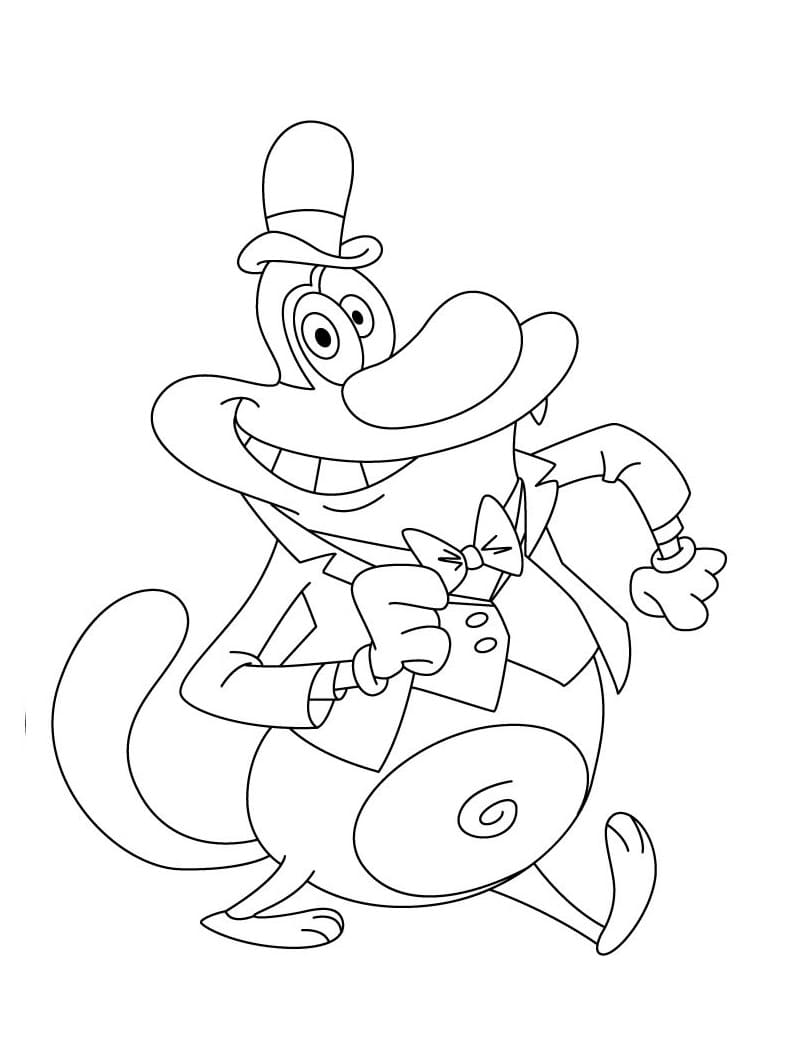 Joli Oggy coloring page