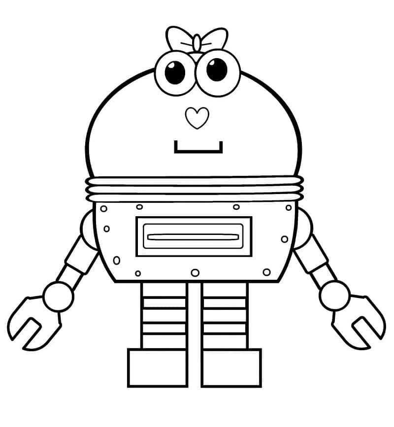 Joli Robot coloring page