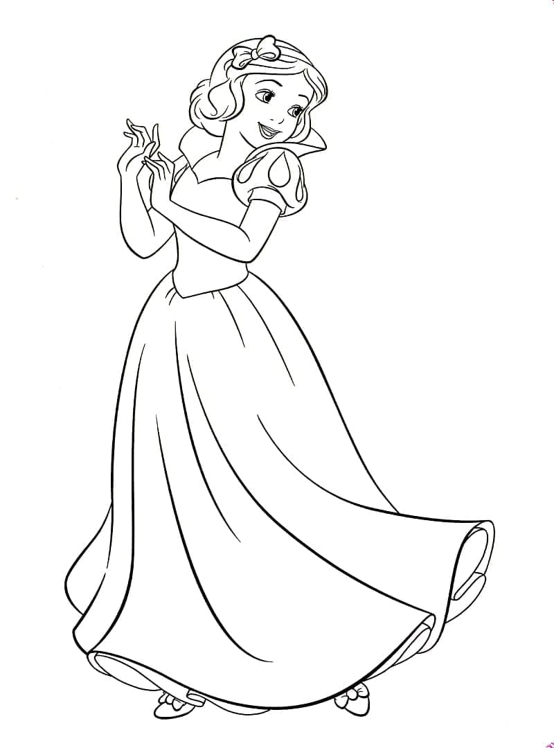 Jolie Blanche Neige coloring page