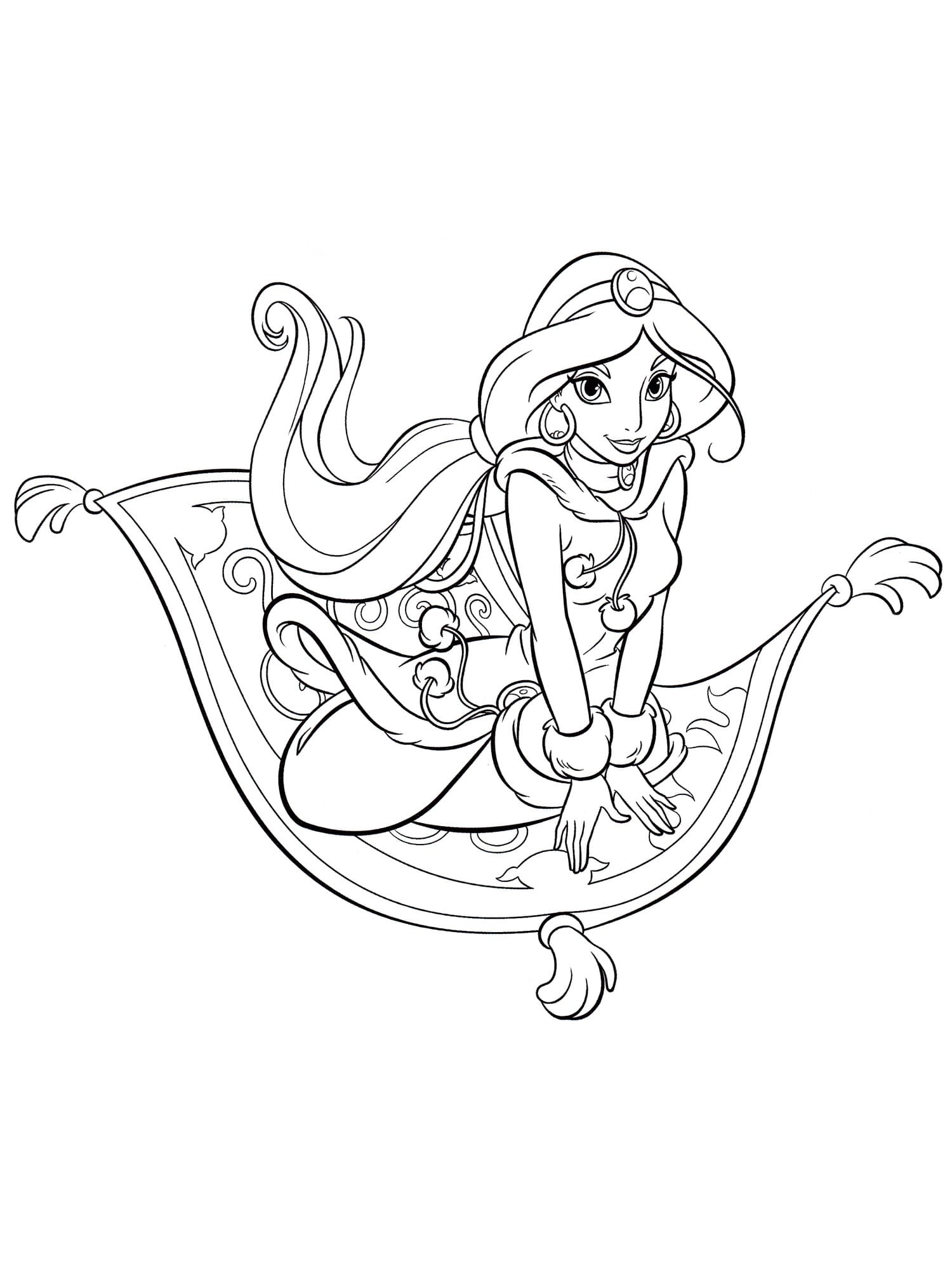 Jolie Princesse Jasmine coloring page