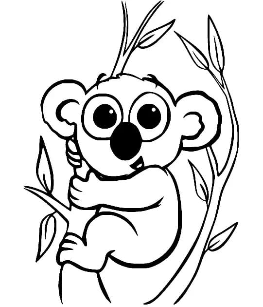 Kawaii Koala coloring page