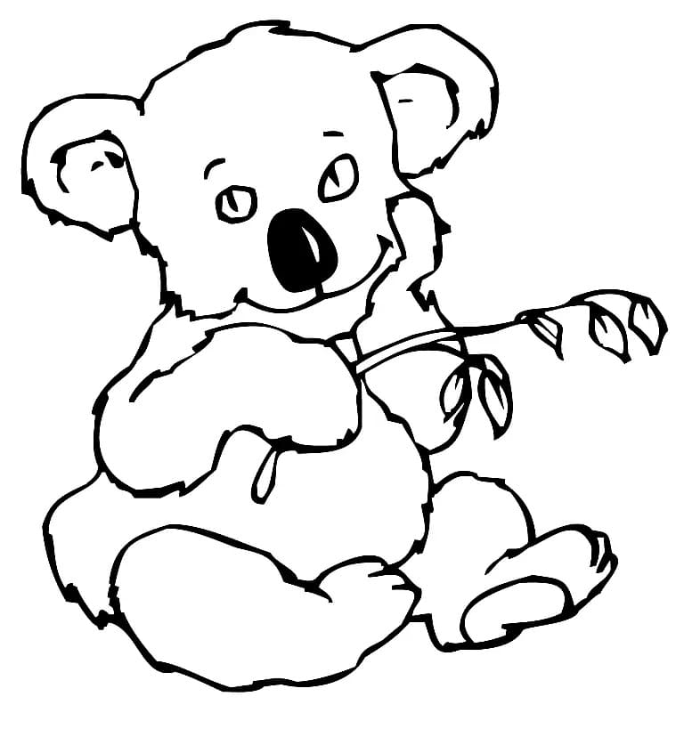 Koala 3 coloring page