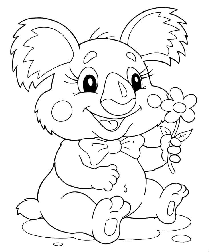 Koala de Dessin Animé coloring page