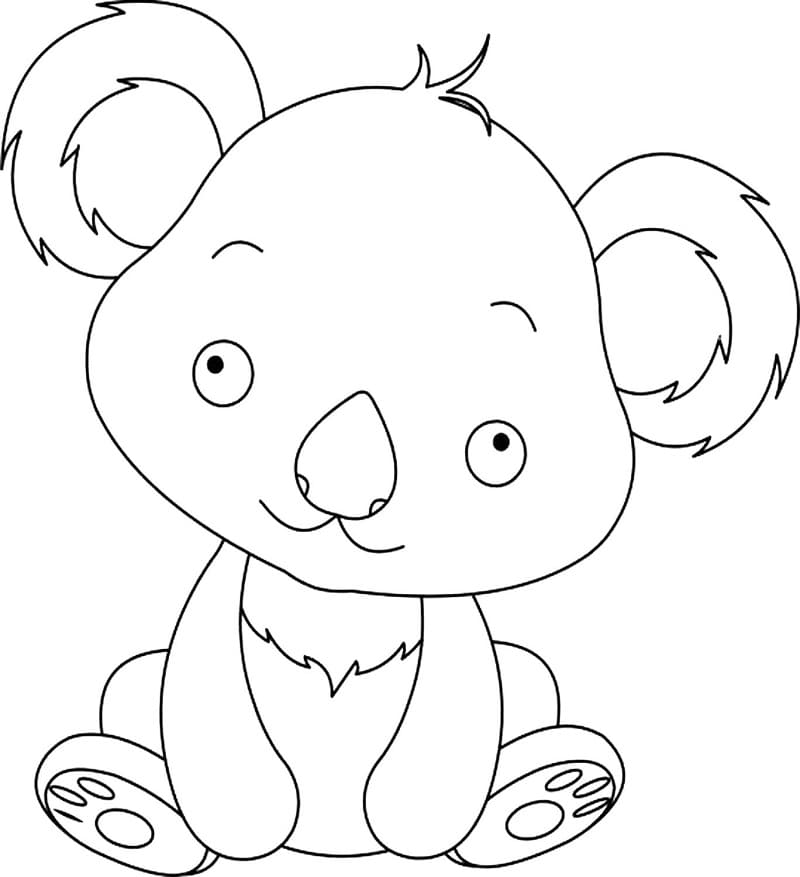 Koala Mignon Gratuit coloring page