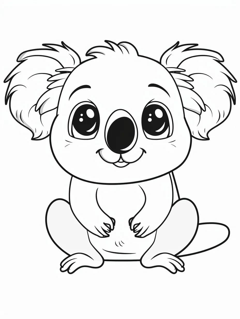 Koala Pour Enfants coloring page