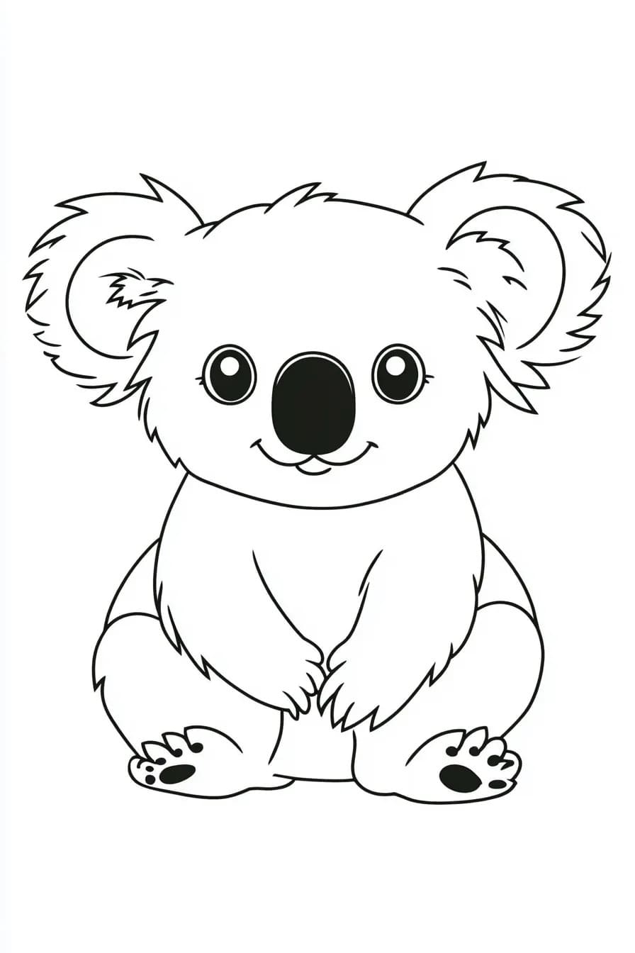 Koala Pour Les Enfants De 3 An coloring page