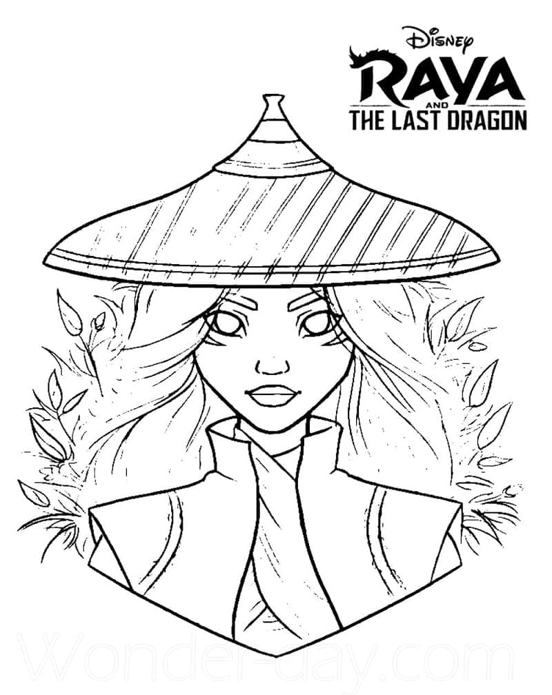 Le Visage de Raya coloring page