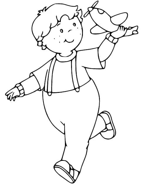 Léo dans Caillou coloring page