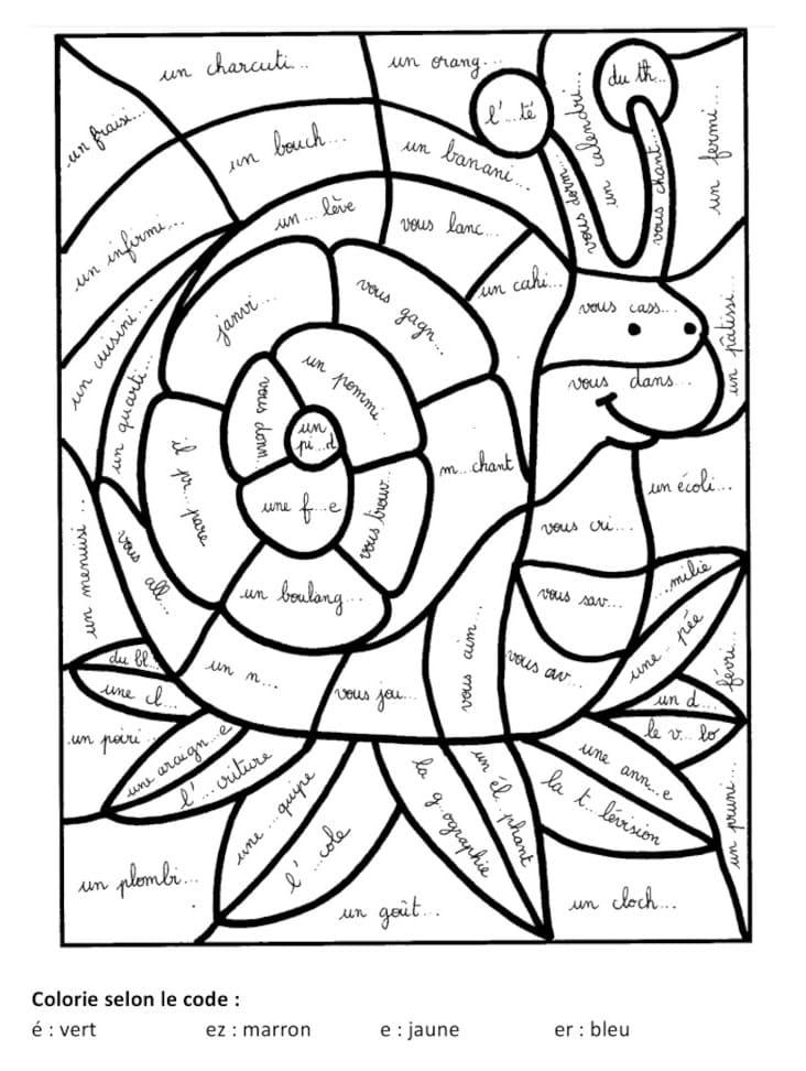 Magique CM1 – Escargot coloring page