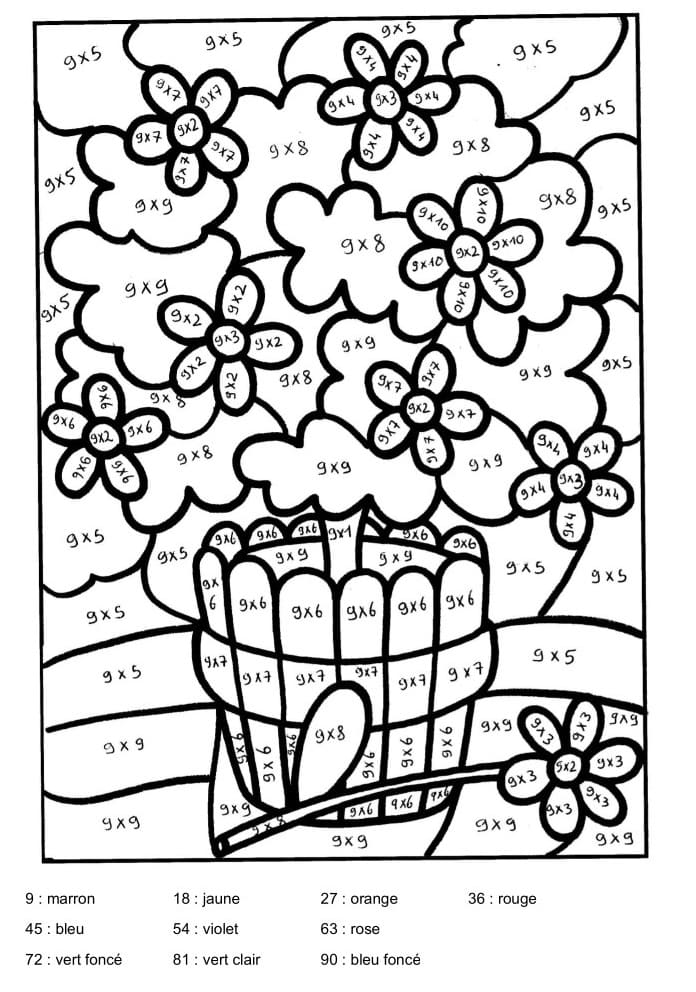 Magique CM1 – Fleurs coloring page